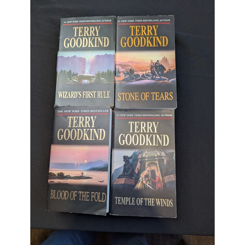 Lot of First 4 Terry Goodkind Sword of Truth Series Paperback Fantasy